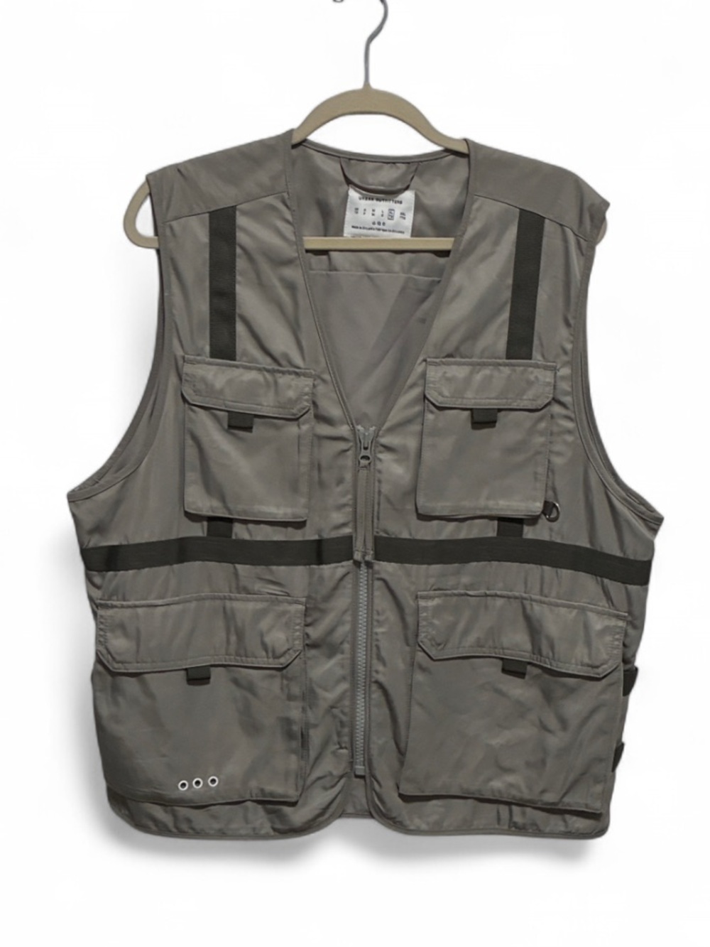 Urban Outfitters Gray Utility Vest with Flap Pockets